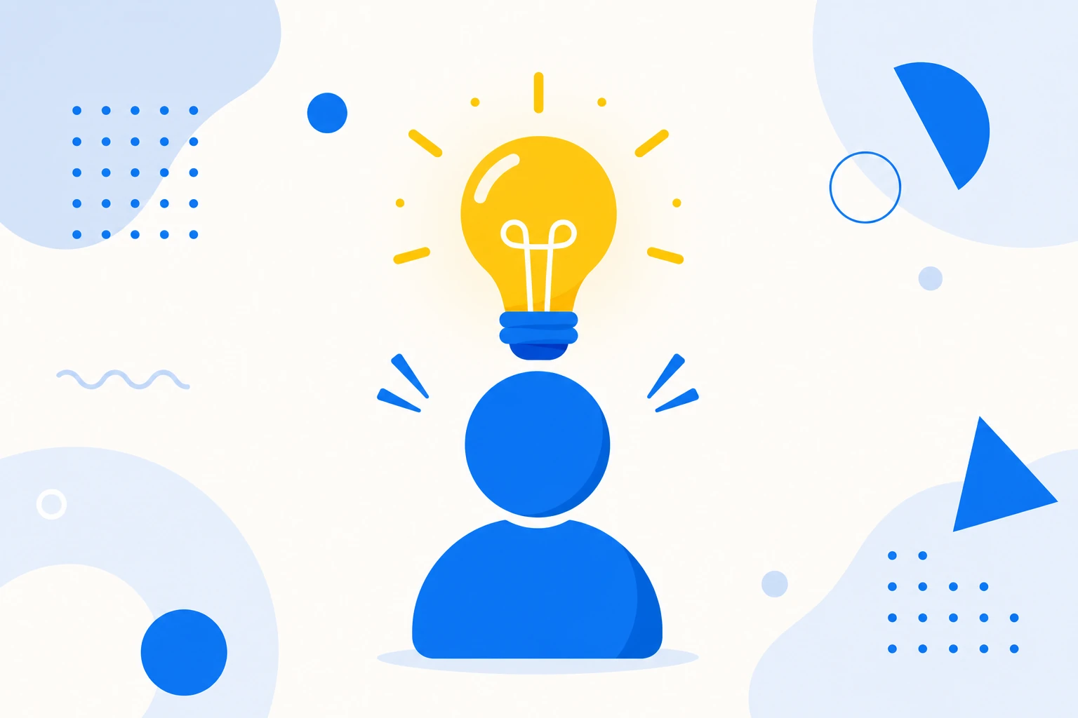 Illustration of the Aha moment: a lightbulb turning on the instant the user perceives the product value.