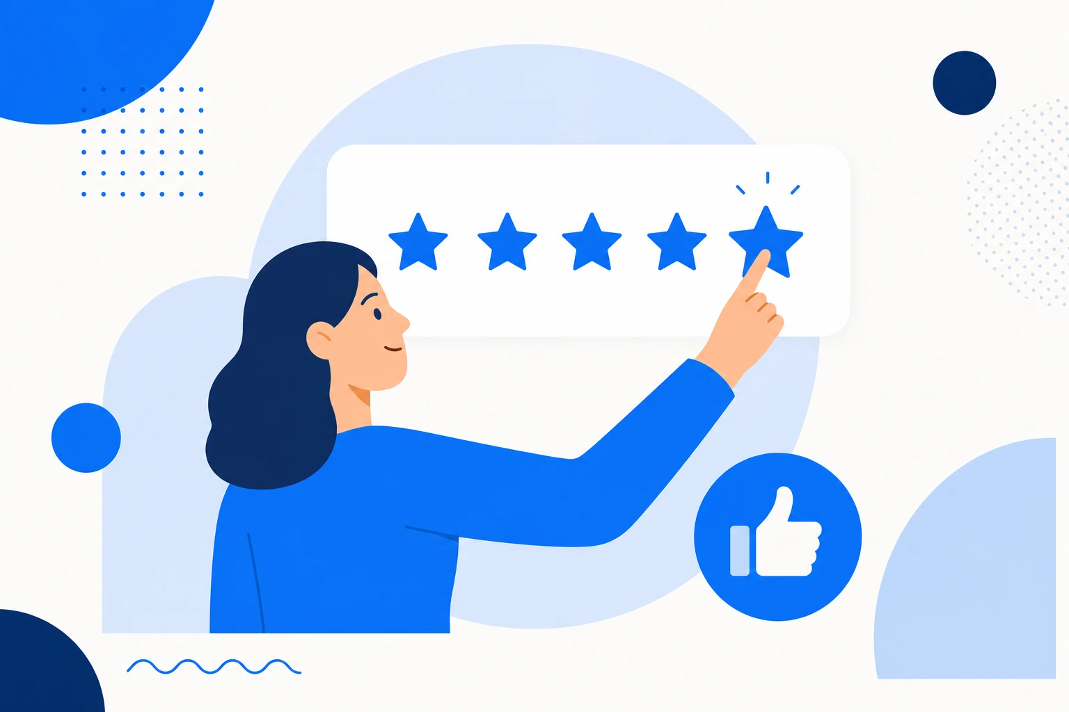 Illustration of CSAT: a customer answering a satisfaction survey on a scale of faces right after an interaction.