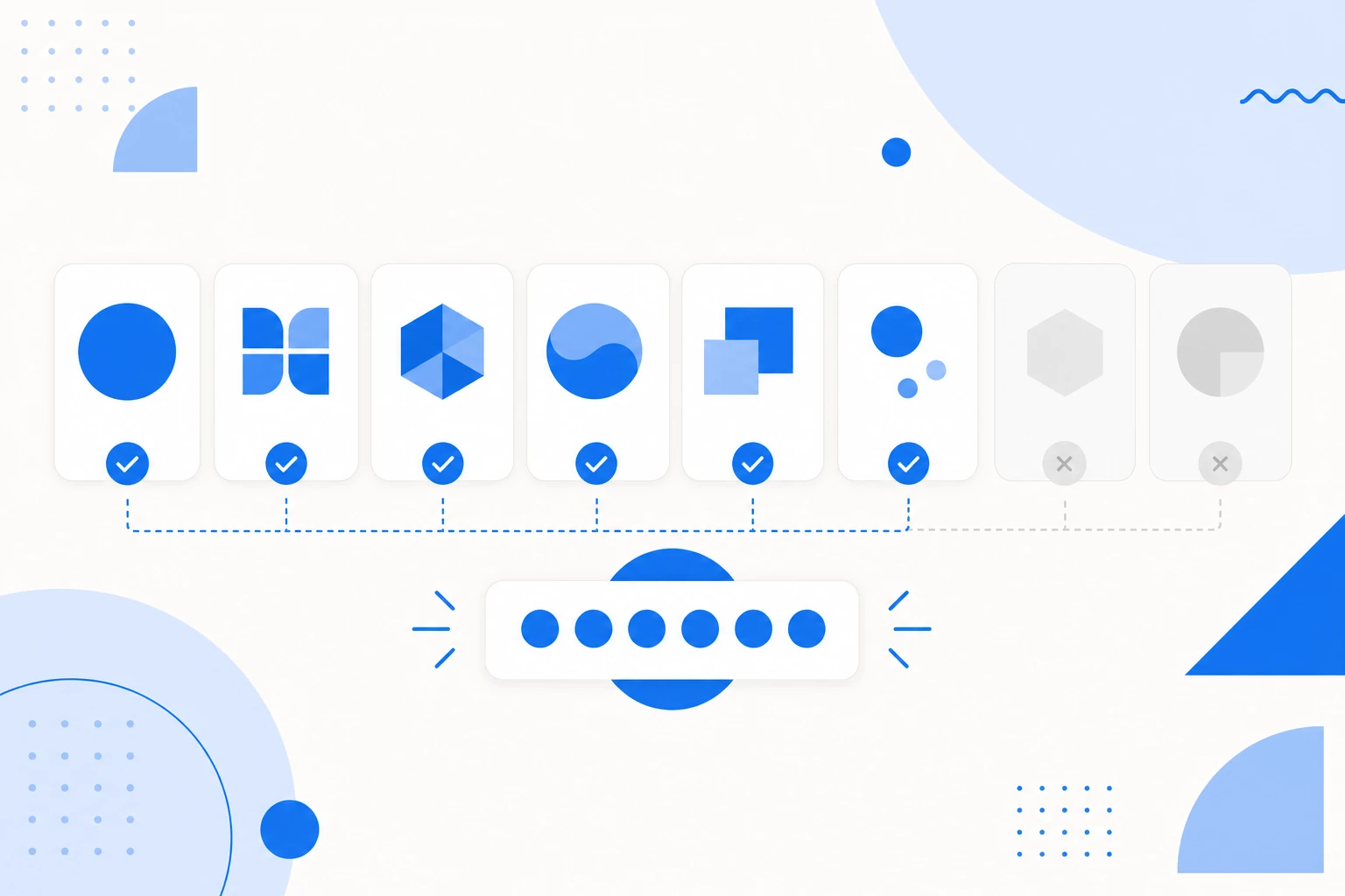 Ilustración de retención de logos: una cohorte de logotipos de clientes al inicio del año y cuántos permanecen al final.