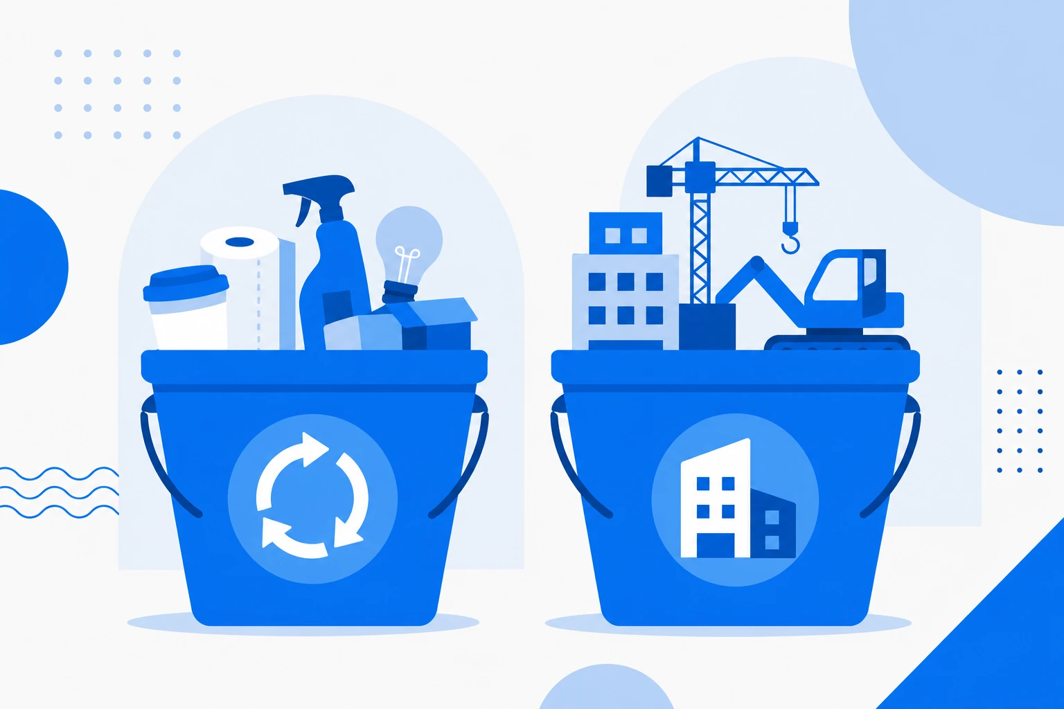 Ilustração de OPEX e CAPEX: de um lado despesas operacionais recorrentes, do outro um investimento de capital que se deprecia ao longo dos anos.