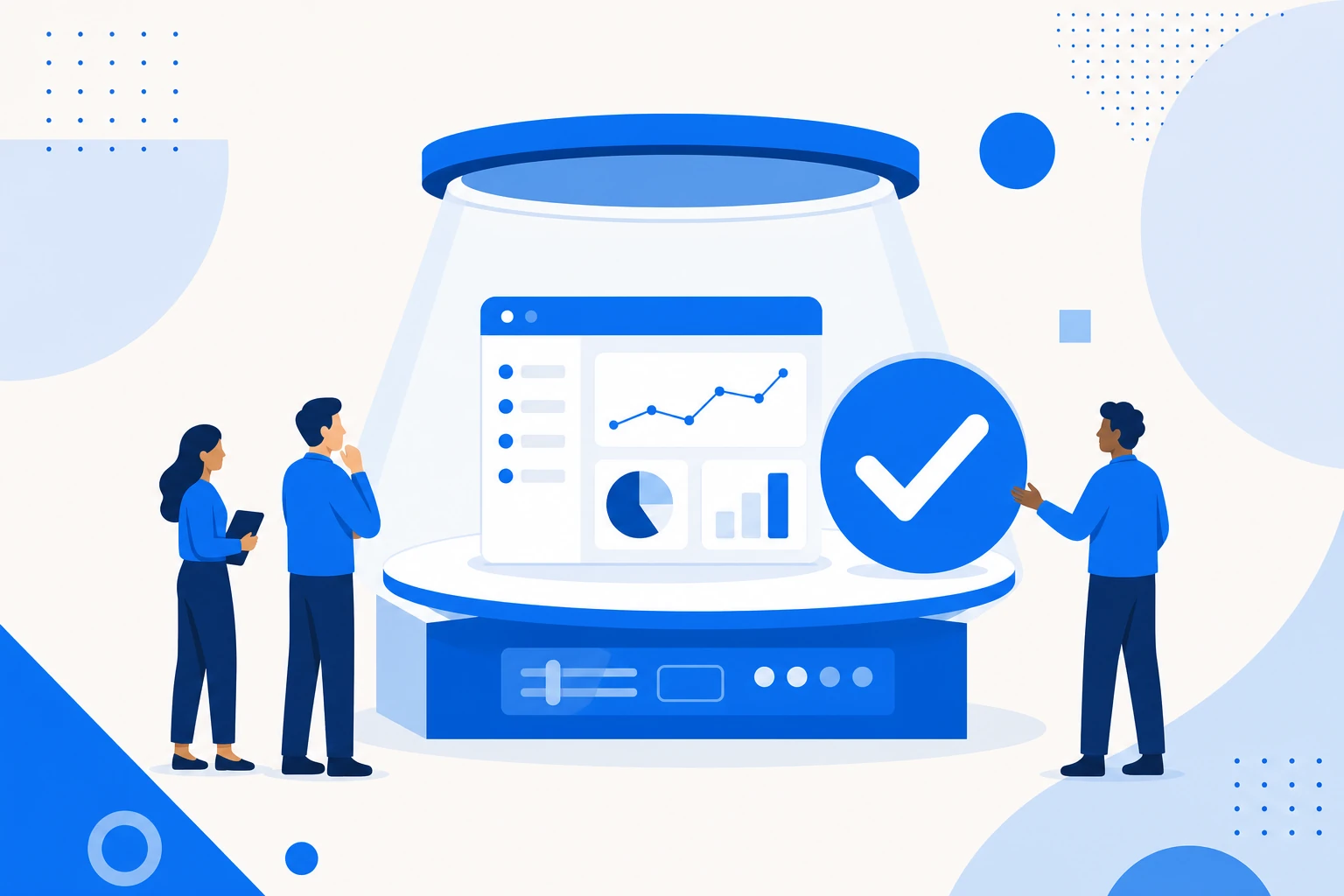 Ilustração de uma prova de conceito: o software rodando no ambiente do cliente para provar valor antes do contrato.