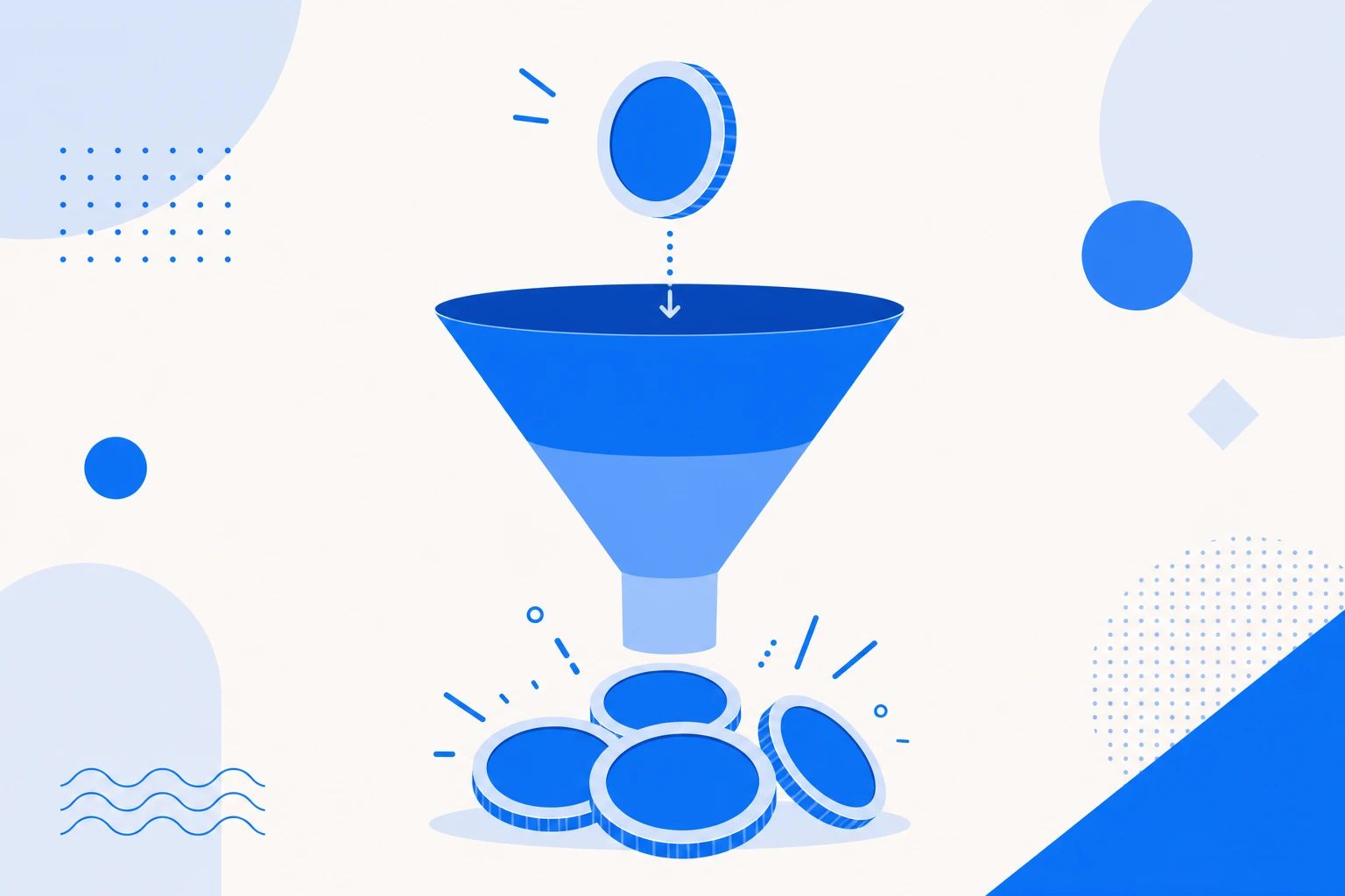 Illustration of ROAS: the revenue a campaign generates compared to the amount spent on ads.