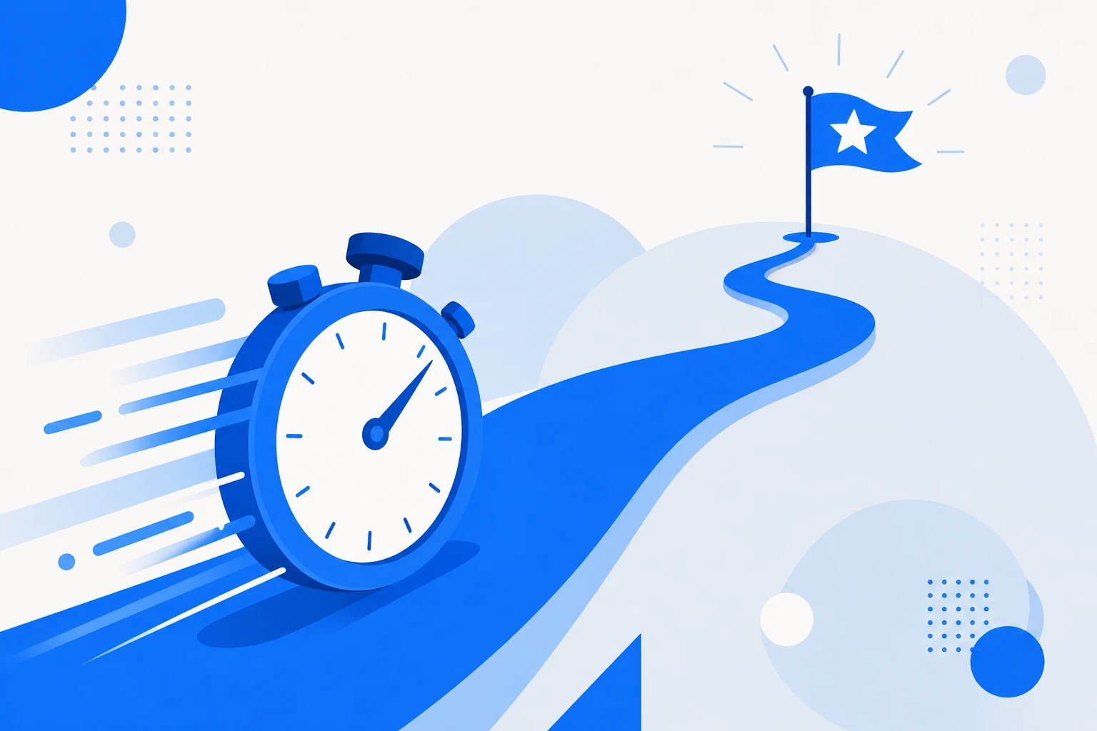 Ilustración del time to value: un camino corto del registro hasta el primer valor real, el aha moment.