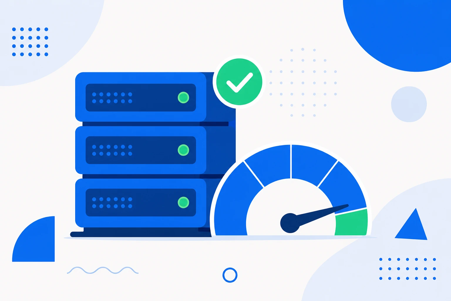 Illustration of uptime: a service available over time, measured as a percentage of availability.