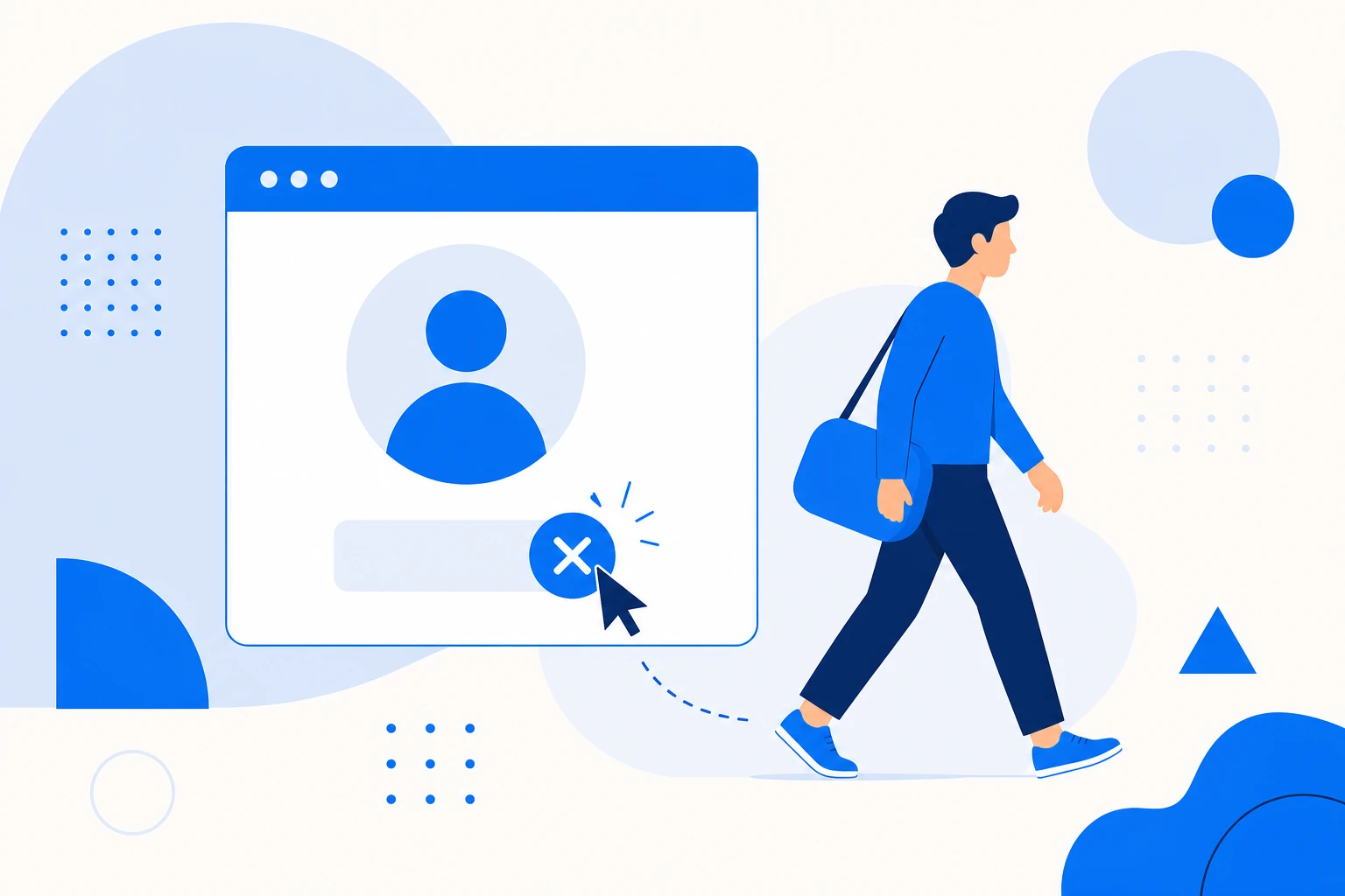 Illustration of voluntary churn: a customer who actively decides to cancel the subscription.