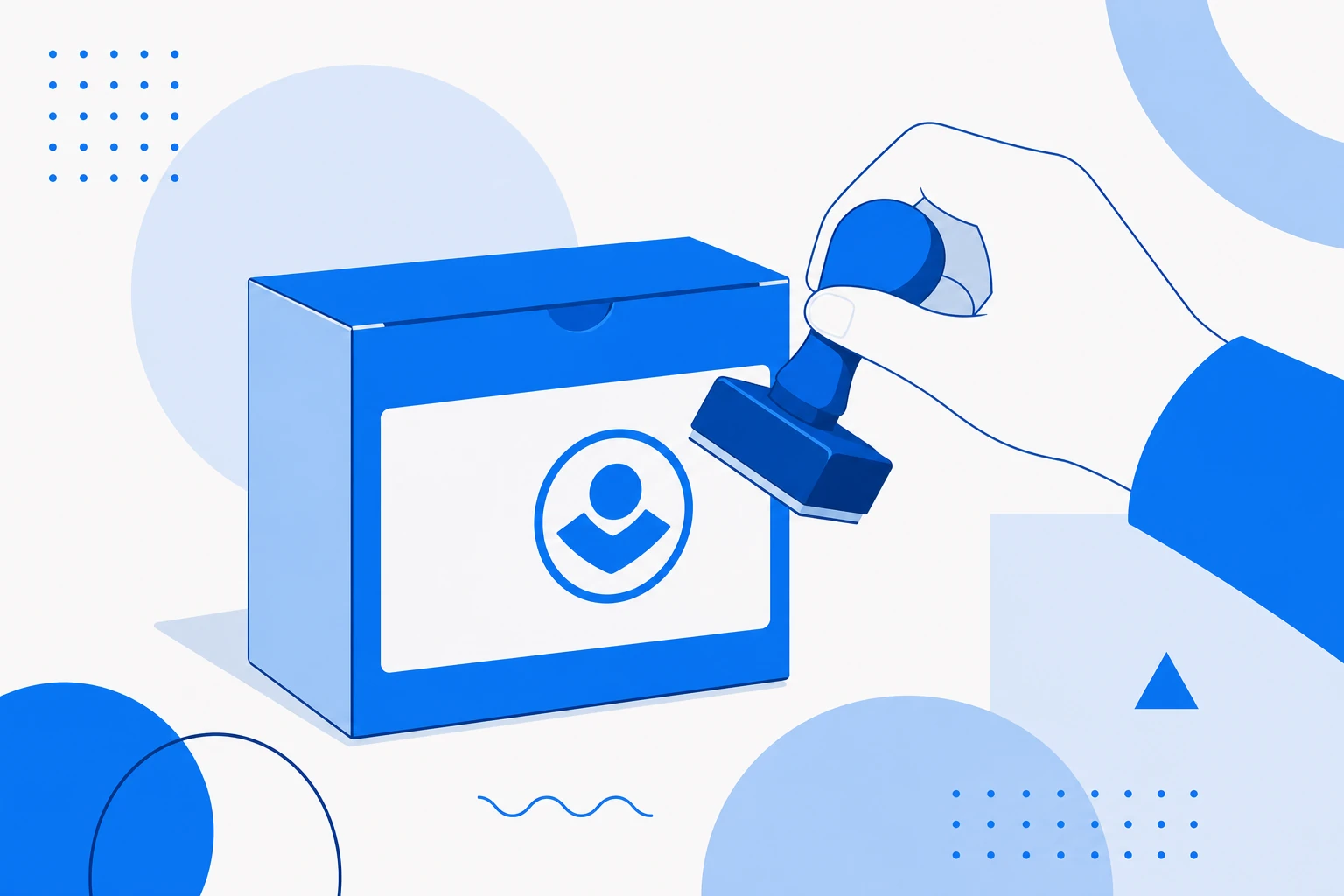 Illustration of the white-label concept: a generic product receiving another company's brand before reaching the end customer.